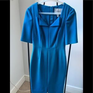 LK Bennett turquoise sheath dress - size 0/2